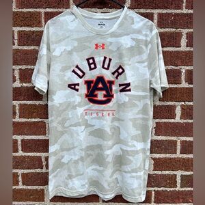 Under Armour Auburn Tigers Logo on Grey Camo Tee size Small New With Tags